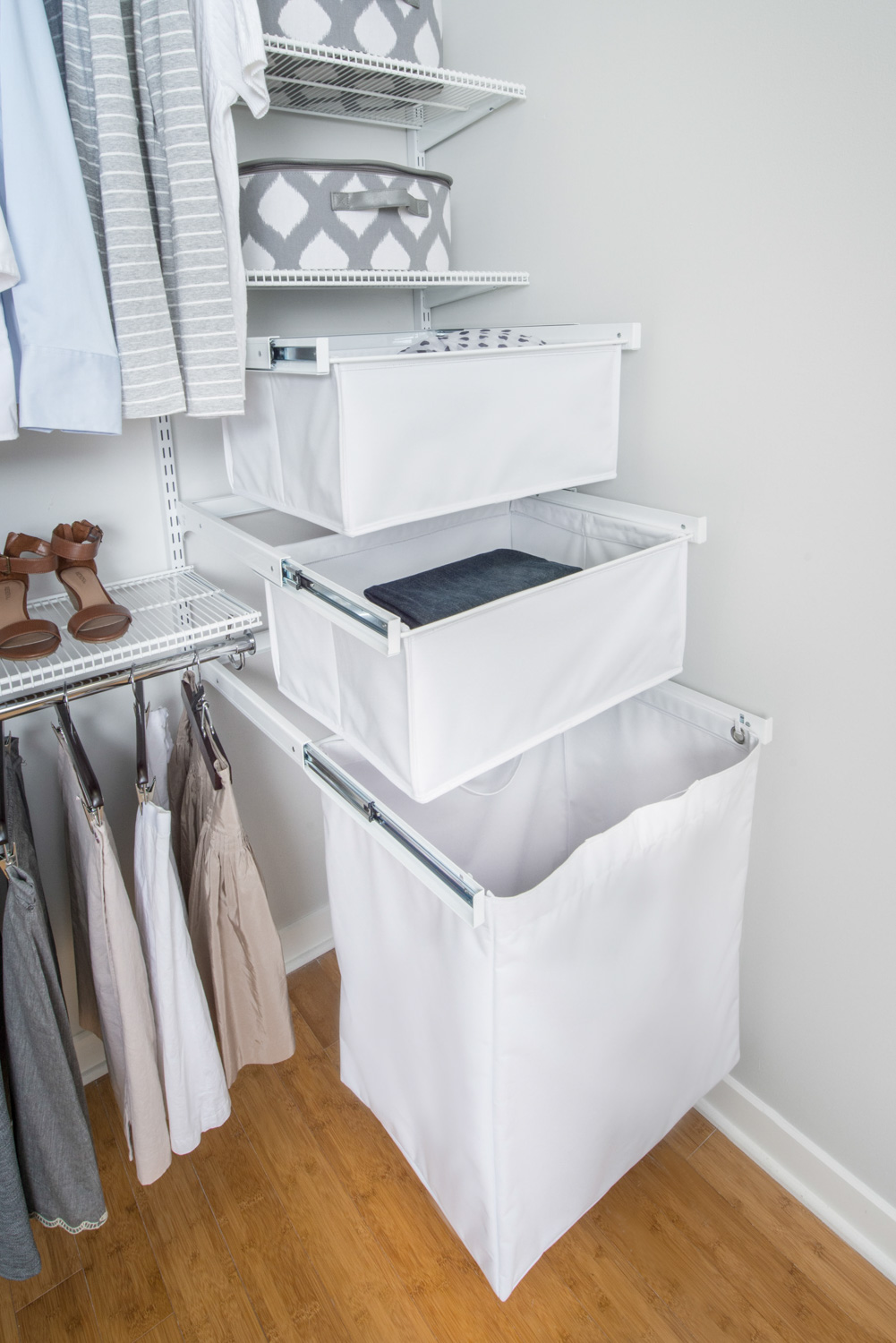 Organized Living freedomRail adjustable shelving